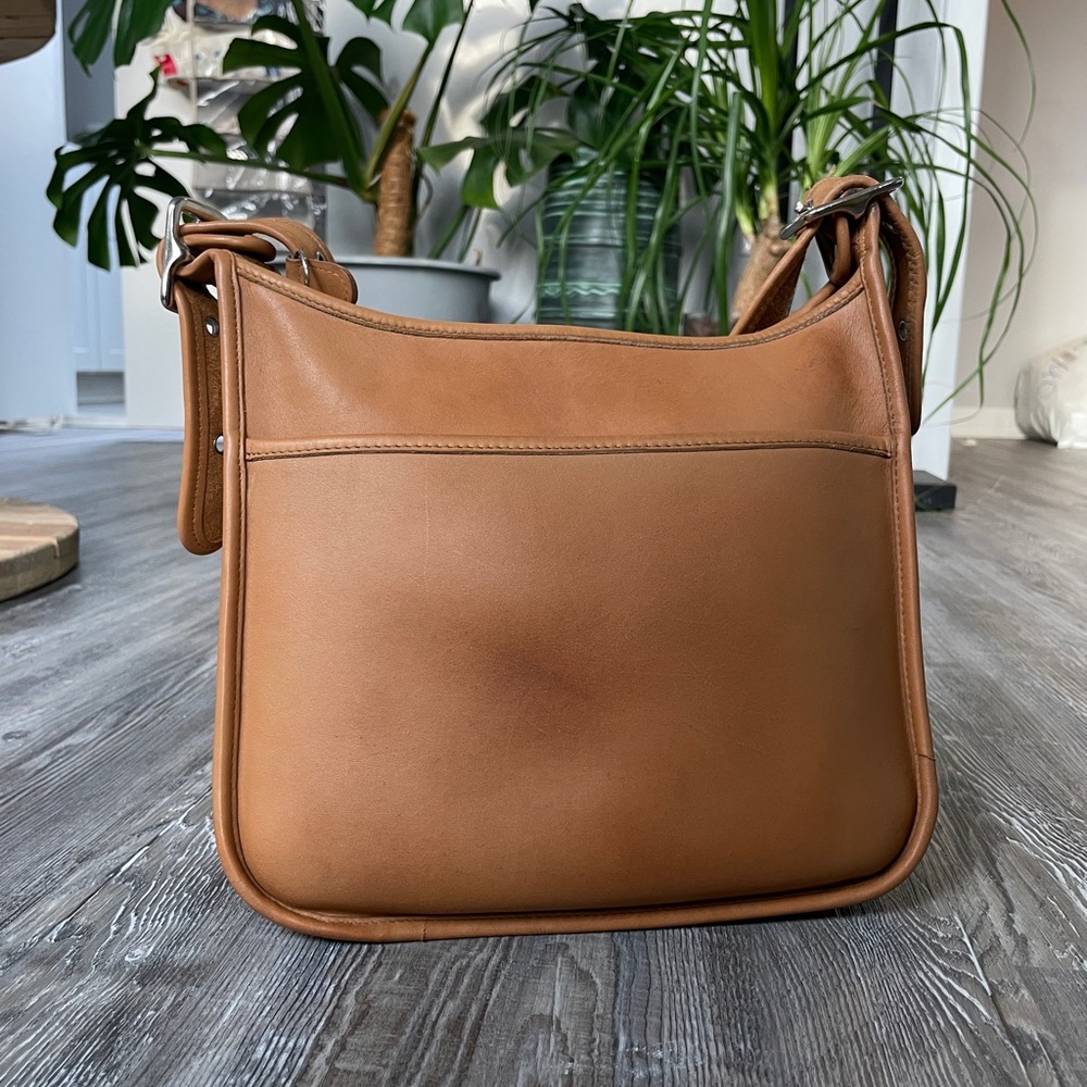 Coach Vintage Tan Legacy Shoulder Zip Bag Adjustable Strap Purse - Picture 14 of 14